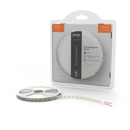 Лента светодиодная Basic 5050/60-SMD 10Вт/м 3000К тепл. бел. IP65 700лм/м 12В 10мм (уп.5м) GAUSS BT0