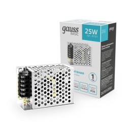 Блок питания для светодиодной ленты Basic 25Вт 12В IP20 (драйвер) GAUSS BT501