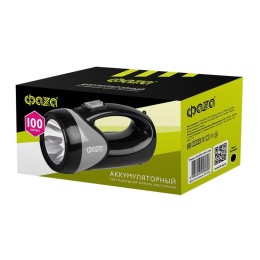 Фонарь аккумуляторный универсальный AccuF8-L1W/L12-gn 1Вт 100лм + боков. панель 12х0.5Вт 110лм аккум