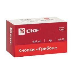 Кнопка "Грибок" BS542 NC IP65 поворотн. красн. PROxima EKF xb2-bs542-65