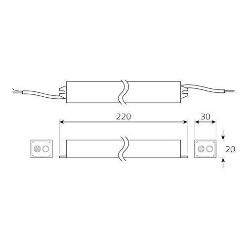 Блок питания для светодиодной ленты Basic 40Вт 12В IP67 герметичный (драйвер) GAUSS BT522