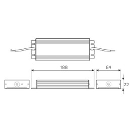 Блок питания для светодиодной ленты Basic 150Вт 12В IP67 герметичный (драйвер) GAUSS BT524
