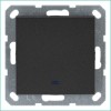 Выключатель 1-кл. 10А IP20 с подсветкой механизм антрацит Jasmart G3011NB