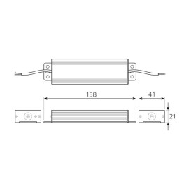 Блок питания для светодиодной ленты Basic 75Вт 12В IP67 герметичный (драйвер) GAUSS BT523
