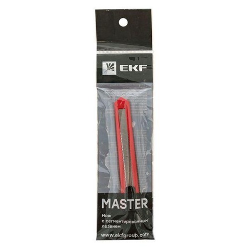 Нож с сегментированным лезвием 9мм НСМ-10 Master EKF ncm-10-ms