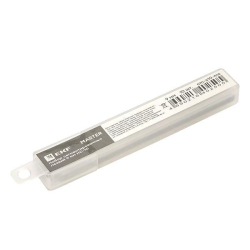 Набор сегментированных лезвий 9мм НС-10 Master EKF cm-s10-ms