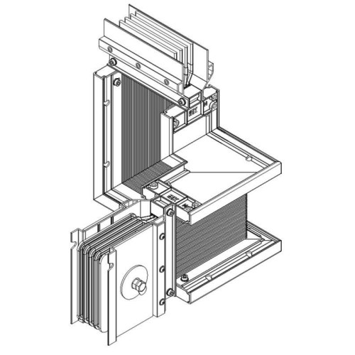 Секция Z-образ. лев. вверх 1600А Al 3L+N+PER НК IP55 тран. IEK LB-1600A4-25-F-ZLU