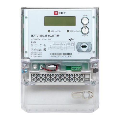 Счетчик SKAT 315E/0.5S-5(7.5) TIRP 3ф многотариф. PROxima EKF 31503R
