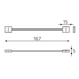 Набор коннекторов для светодиодной ленты 3528/3014/2835 12В 8мм IP20 (уп.2шт) GAUSS BT432