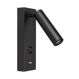 Светильник светодиодный SP-BED-CHARGE-S60x125-3W Warm3000 (BK 20 deg 230В USB-A USB-C) IP20 металл A