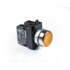 Кнопка нажимная круглая CM102DS (1НО+1НЗ) желт. EMAS CM102DS