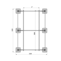 Конструкция опорная для установки оборудования TECHNORAPTOR FOOT 2000х3000 тип 1 HD КМ TR0251