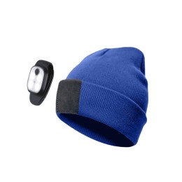Шапка с фонариком 215х205х5 син. (фонарь 66х50х15мм снимается; аккум. 3.7В/200мА.ч) 3 режима свечени
