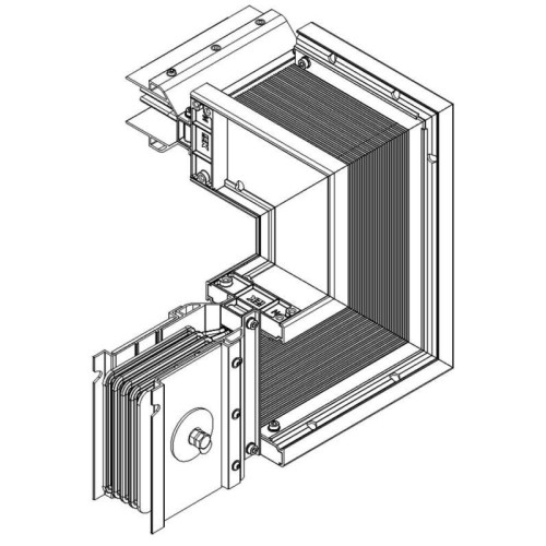 Секция Z-образ. вверх лев. 1600А Al 3L+N+PER НК IP55 тран. IEK LB-1600A4-25-F-ZUL