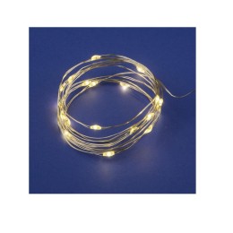 Гирлянда LED на батарейках ULD-S0200-020/SСB/2AA WARM WHITE IP20 DEW 2AA (не в/к) "Роса" 2м 20 диодо