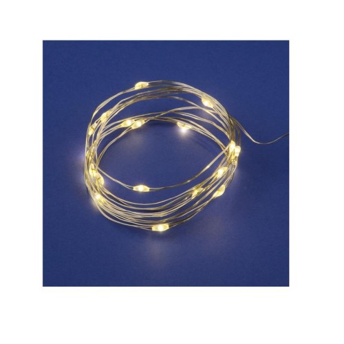 Гирлянда LED на батарейках ULD-S0200-020/SСB/2AA WARM WHITE IP20 DEW 2AA (не в/к) "Роса" 2м 20 диодо