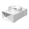 Тройник ТФП d100 с выходом 60х120 пластик ERA 612ТФ10П