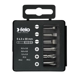 Набор бит SL/PZ/PH Industrial 50мм в кейсе 6 бит FELO 03092516