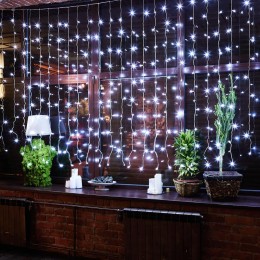 Занавес LED со статическим свечением ULD-C3020-240/STK WHITE IP44 3х2м соед. 240 диодов бел. свет пр