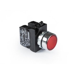 Кнопка нажимная круглая CM202DК (2НЗ) красн. EMAS CM202DK