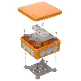 Коробка огнестойкая ОП двухкомпонентная 60-0303-FR6.0-4-4-Р Е15-Е60 100х100х40 Промрукав 60-0303-FR6