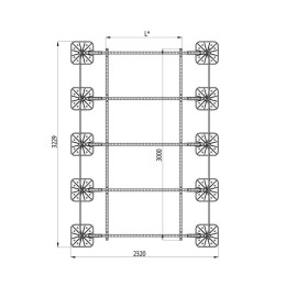 Конструкция опорная для установки оборудования TECHNORAPTOR FOOT 2000х3000 тип 2 HD КМ TR0252