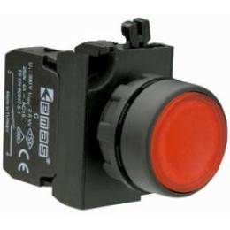 Кнопка нажимная круглая CP101DК (2НО) красн. EMAS CP101DK