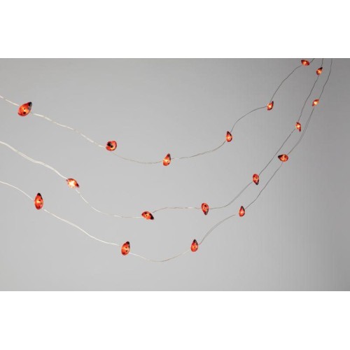 Гирлянда садовая ERASF23-19 "Божьи коровки" на солнечной батарее 25LED 7м (дл. раб част. 5м) 2 режим
