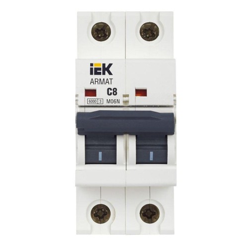 Выключатель автоматический модульный 2п C 8А M06N ARMAT IEK AR-M06N-2-C008