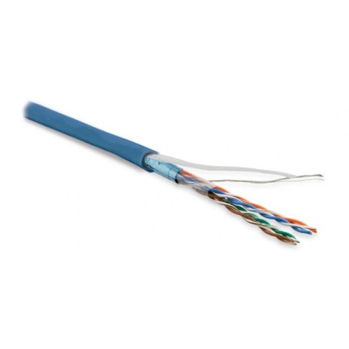 Кабель витая пара F/UTP кат.5E 4 пары 26 AWG МЖ patch экран-фольга LSZH нг(С)-HF -20град.C-+75град.C