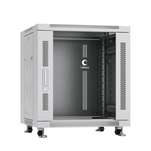 Шкаф монтажный телекоммуникационный напольный SH-05C-12U60/60 19дюйм для распред. и серверн. оборудо