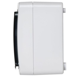 Розетка 4-м ОП Гермес Plus РСб24-3-ГПБд 16А IP54 с заземл. с дым. крышкой бел. IEK ERMP42-K03-16-54-