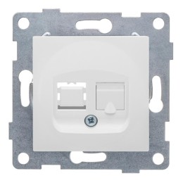 Розетка компьютерная 1-м СП Ugra RJ45 механизм бел. GUSI С11К1-001