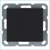 Выключатель 1-кл. 10А IP20 с подсветкой механизм черн. матовый soft touch Jasmart G3011NPB