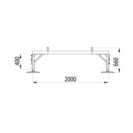Конструкция опорная для установки оборудования TECHNORAPTOR FOOT 2000х4000 HD КМ TR0253