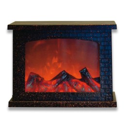Фонарь LED "Камин" ULD-L2821-005/DNB/RED BROWN FIREPLACE 3АА (не в/к) 28х21см 5 диодов эффект пламен