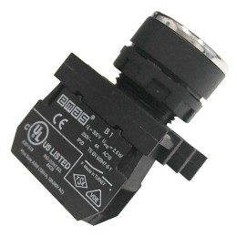 Кнопка нажимная круглая с "0" B100DH-0 черн. EMAS B100DHO