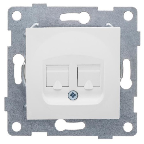 Розетка компьютерная 2-м СП Ugra RJ45 механизм бел. GUSI С11К2-001