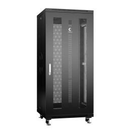 Шкаф монтажный телекоммуникационный напольный ND-05C-27U60/60-BK 19дюйм для распред. и серверн. обор