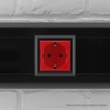 Розетка 1-м 2мод. Avanti "Красный квадрат" 16А IP20 2P+E защ. шторки красн. DKC 4401002