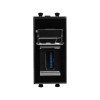 Розетка USB 3.0 1мод. Avanti "Черный квадрат" тип А-А модульная DKC 4402301