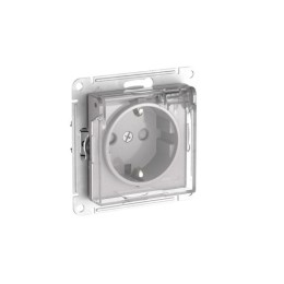 Розетка AtlasDesign Aqua 16А IP44 с заземл. защ. шторки с прозр. крышкой быстрозажим. клем. механизм