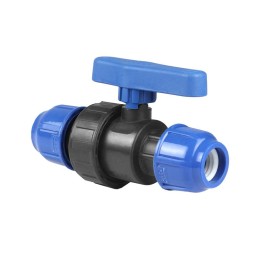 Кран шаровой компрессионный PN10 d50 для ПЭ труб RTP 17561