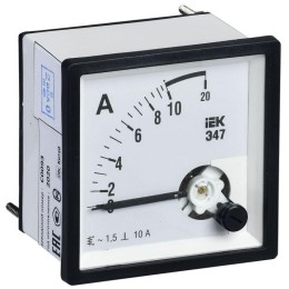 Амперметр Э47 96х96мм 10А кл. точн. 1.5 IEK IPA20-6-0010-E