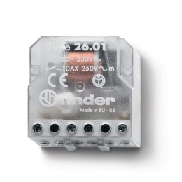 Реле шаговое электромеханич. 1NO 10А 2 состояния AgNi 24В AC монтаж в коробке IP20 FINDER 2601802400