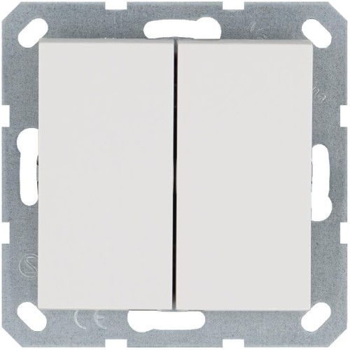 Выключатель 2-кл. 10А IP20 механизм бел. глянцевый Jasmart G3023W