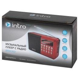Колонка портативная BRW360 bluetooth беспроводная акустическая черн. Intro Б0057186