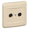 Розетка телевизионная оконечная TV/FM 1-м СП Этюд крем. SchE TVC-001K