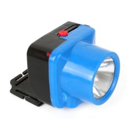 Фонарь аккумуляторный налобный LED5375 LED 0.4Вт 2 режима 220В пластик. голуб. (бокс) Ultraflash 142
