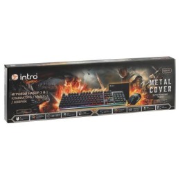 Комплект клавиатура и мышь GXZ770 проводной игровой 1200-3600dpi + коврик Intro Б0060193